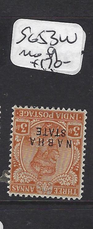 INDIA  NABHA   (P2508B)   KGV   3A  SG 53W  SCARCE   MOG