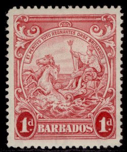 BARBADOS GVI SG249a, 1d scarlet, M MINT. Cat £20.