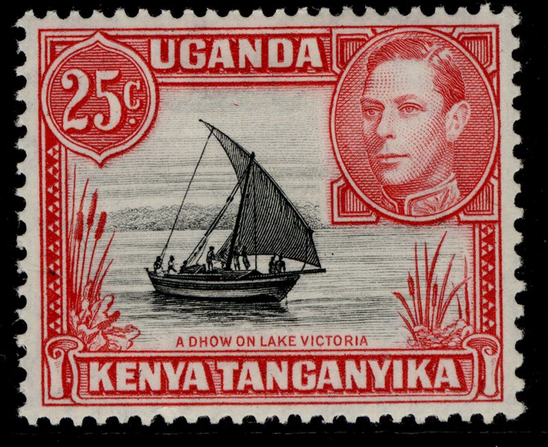 KENYA UGANDA TANGANYIKA GVI SG140, 25c black & carmine-red, M MINT.