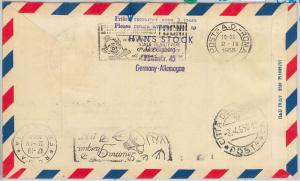 64794 - GERMANY DDR - POSTAL HISTORY - FIRST FLIGHT COVER - CIRCUS CLOWN 1958