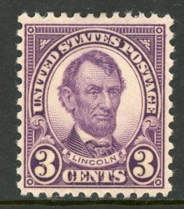 USA 1925 Fourth Bureau 3¢ Lincoln Perf 11x10½ Scott 635 Mint G228