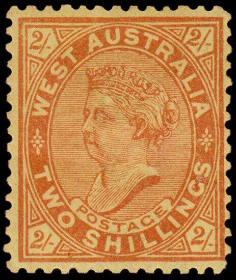 Western Australia Scott 84b, Perf. 12x12.5 (1911) Mint H F-VF, CV $77.50 M