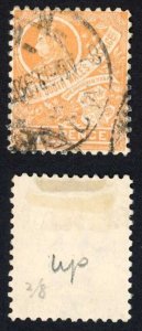 NSW SG358 6d Orange-buff Wmk Double A Used Cat 50 pounds