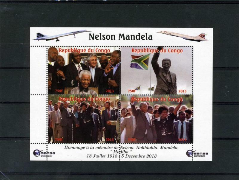 Nelson Mandela in memory,4 Stamps Mint Sheet #II