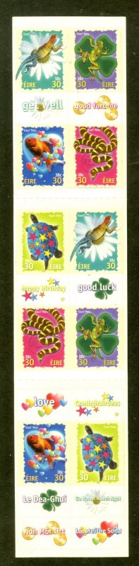 RK37667 IRELAND 1285a COMPLETE BOOKLET SCV $14.00 BIN $8.00 REPTILES