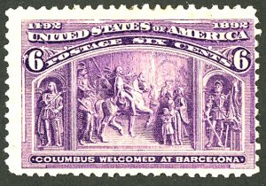 U.S. #235 MINT OG LH PARTIAL GUM