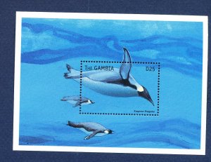 GAMBIA - Scott 2165 - FVF MNH S/S - Emperor Penguin Bird - 1999