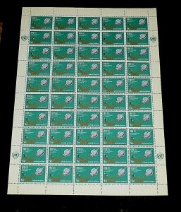 U.N. 1965, NEW YORK #141, TELECOMMUNICATIONS ISSUE, SHEET/50 , MNH, NICE! LQQK!