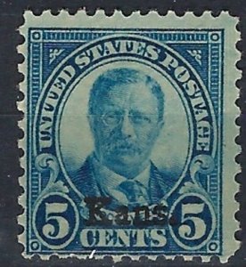 U.S. 663 MNH 1929 'Kans' overprint (an8267)