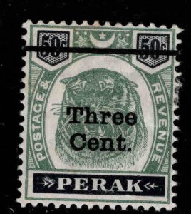 MALAYA Perak Scott 66 Mint No Gum, surcharged Tiger stamp