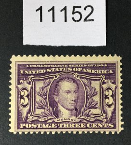 US STAMPS # 325 MINT OG NH CAT. $170 LOT #11152