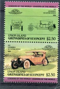 Union Island 1984 CAR LOCOMOBILE 1917 USA Pari (2v) Perforated Mint (NH)