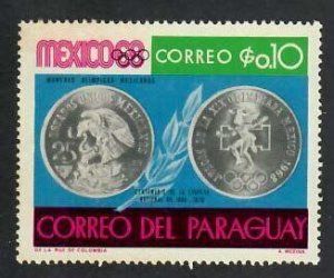 Paraguay; Scott 1126; 1968; Unused; NH; Olympics