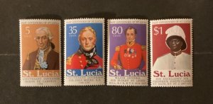 St Lucia Scott #359-62 never hinged