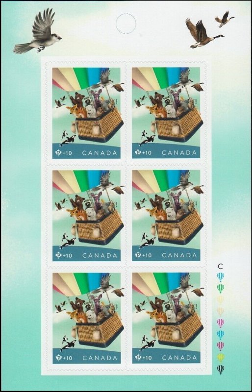 COMMUNITY = Back BK Page of 6 = Bear,Deer,Moose,Wolf,Fox,Goose MNH Canada 2024