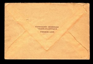 France 1934 Plymouth Devon Paquebot / French Line Cover - L16936