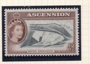 Ascension 1956 QEII Early Issue Fine Mint Hinged 1/2d. 230061