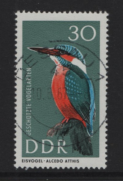German Democratic Republic  DDR  #919  cancelled 1967  protected birds  30pf