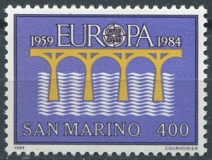 San Marino Sc#1065 MNH, 400L multi, Europa (C.E.P.T.) 1984 - Bridge-25th Anni...
