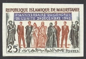 Mauritania Sc# 173 MNH IMPERF 1962 Congress for Unity 1st