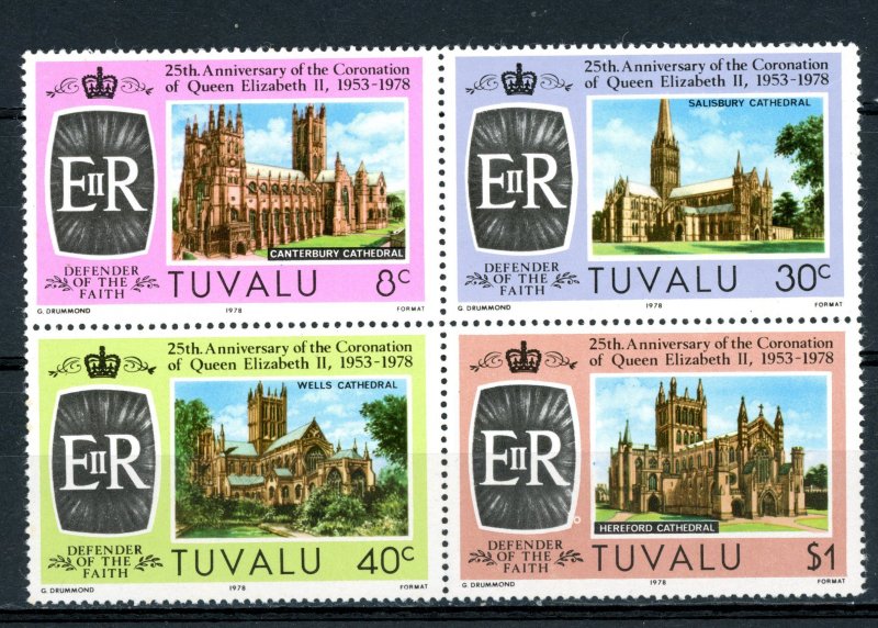 Tuvalu 81-84 - 25th QE II  <554>