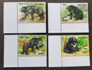 *FREE SHIP Vietnam Bear 2012 Wildlife Fauna Mammals (stamp margin) MNH *Specimen