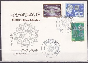 Algeria, Scott cat. 1019-1021 only. Silver jewelry issue. First day cover. ^