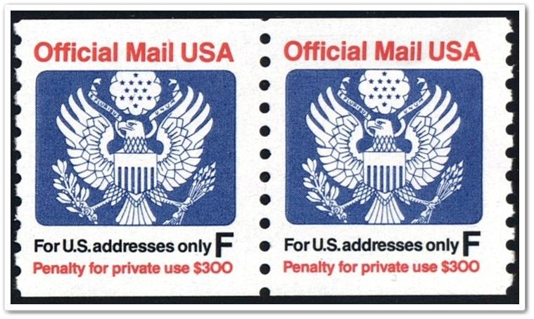 SC#O144 (29¢) Official Coil Pair (1991) MNH