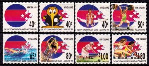 New Zealand 1989 Commonwealth Games Complete Mint MNH Set SC 970-977