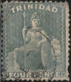 Trinidad,  #65 Used  From 1882   missing perf