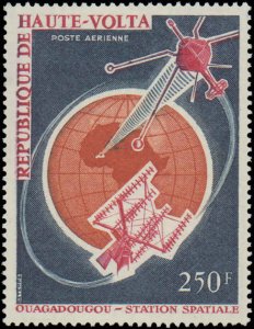 Burkina Faso #C29, Complete Set, 1966, Space, Never Hinged