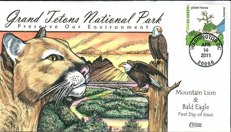 US Collins FDC Sc#4524k Grand Jetons National Park