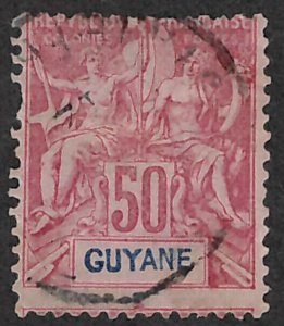 French Guiana #46  Used 15% of SCV $18.00 **FREE SHIPPING**