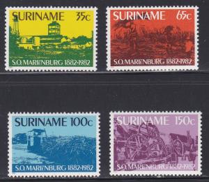 Suriname # 606-609,  Marienburn Sugar Co. Centennial, Mint NH, 1/2 Cat.