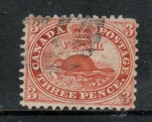 Canada #12 Very Fine Used With Pulled Perf At Upper Right