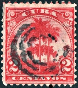 Cuba SC#228 2c Cuban Royal Palm Single (1899) Used