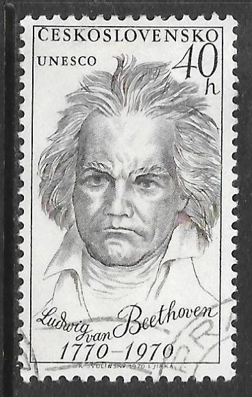 Czechoslovakia 1668: 40h Ludwig van Beethoven, CTO, F-VF