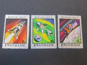 Rwanda 1970 Sc 373-75 MNH