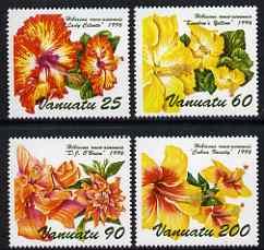 Vanuatu 1996 Hibiscus Flowers (3rd issue) set of 4 unmoun...