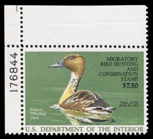 SCOTT #RW53 XF-SUP MINT PRISTINE OG NH 1986 DUCK STAMP PLATE SINGLE PNS #176844