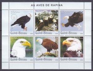 2003 Guinea-Bissau 2596-2601KL Birds of prey 12,00 €