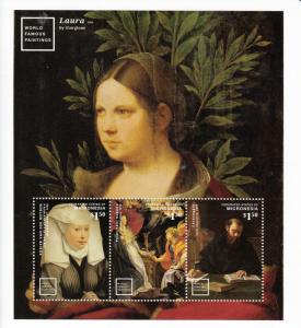 Micronesia 2014 MNH World Famous Paintings 3v MS II Peter Paul Rubens Caravaggio