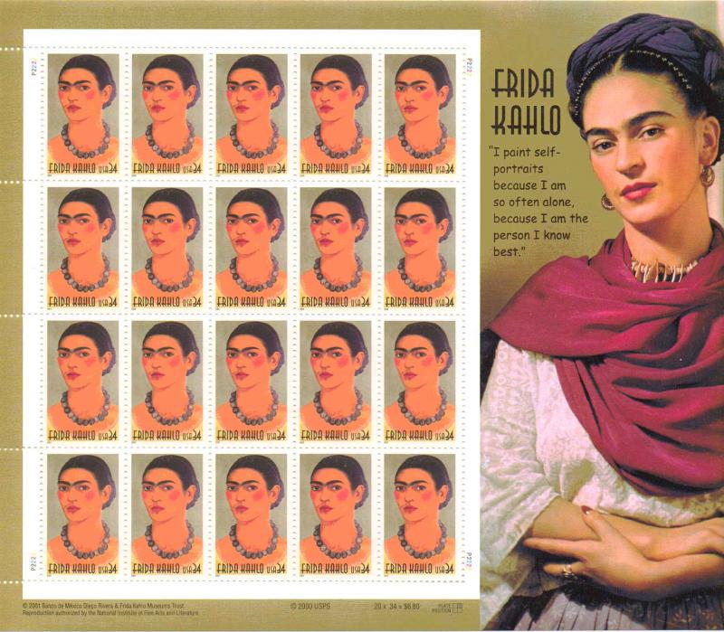 US 3509 - 34¢ Frida Kahlo Unused