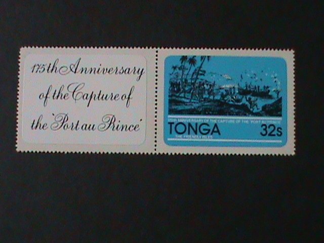 ​TONGA-1981-SC#498-175TH ANNIV: CAPTURE OF PORTAU PRINCE-MNH-WITH TAP