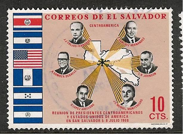 El Salvador Scott 789 Used. Central American Meeting