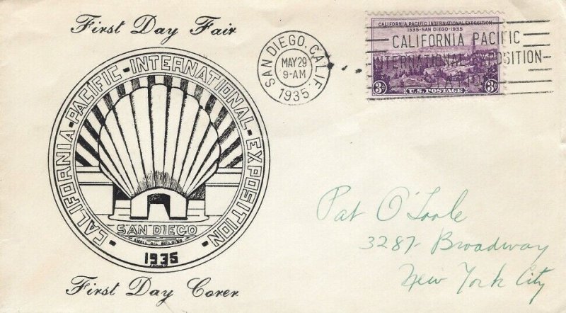 773 3c CALIFORNIA-PACIFIC EXPO - 1st Richard Dumonte cachet 