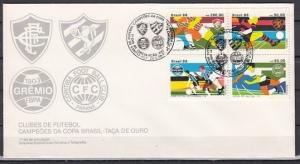 Brazil, Scott cat. 2146-2149. Soccer Clubs issue on a First day cover