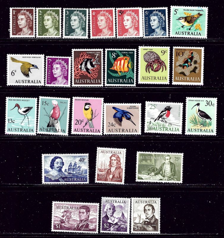 Australia 394//417 MH some MNH 1966-71 Set    missing #401A