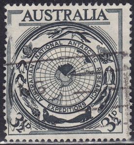 Australia 276 USED 1954 Map of Antarctica