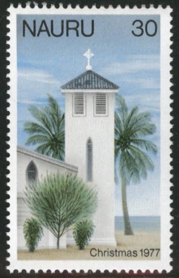 NAURU Scott 158 MNH** Christmass 1977 Church stamp